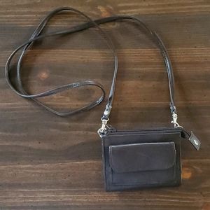 Dark Brown Over-the-Shoulder Wallet Bag